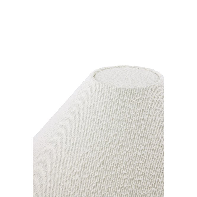 Duży abażur do lampy stojącej boucle biały 45cm detal